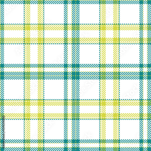 Contemporary Rustic dull yellow & Metallic white Seamless Tartan Fabric Design