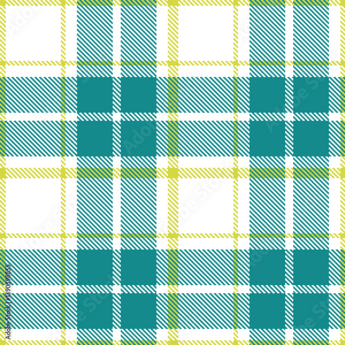 Contemporary Highland white & Highland dull yellow Seamless Tartan Fabric Design