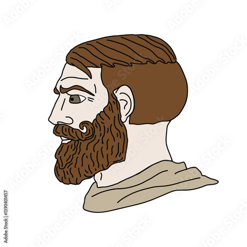 Gamer vector illustration of a man isolated on white background. Internet and meme culture.