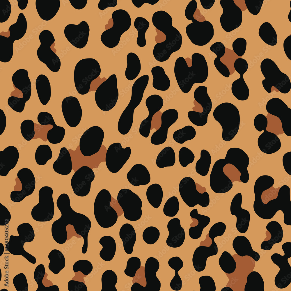 Leopard seamless pattern vector illustration, modern stylish design with wild cat spots Leopard seamless pattern vector illustration, modern stylish design with wild cat spots