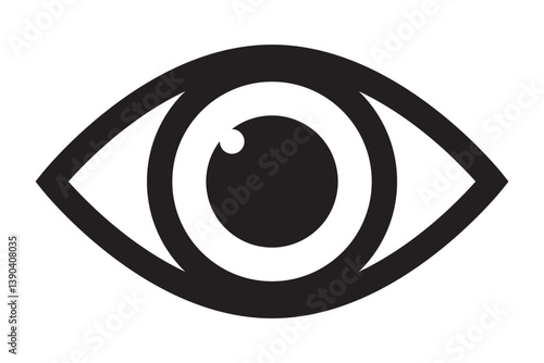 Eye icon, vector symbol isolated.