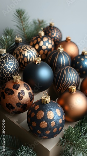 Festive Holiday Baubles Collection Unique Christmas Decor photo