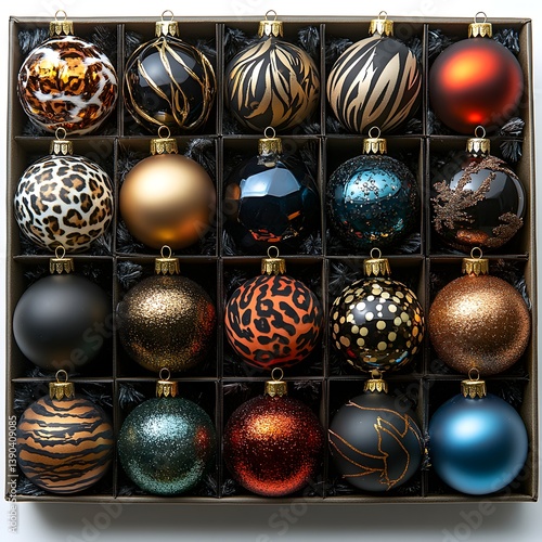 Elegant Holiday Ornaments Unique Baubles Christmas Style photo