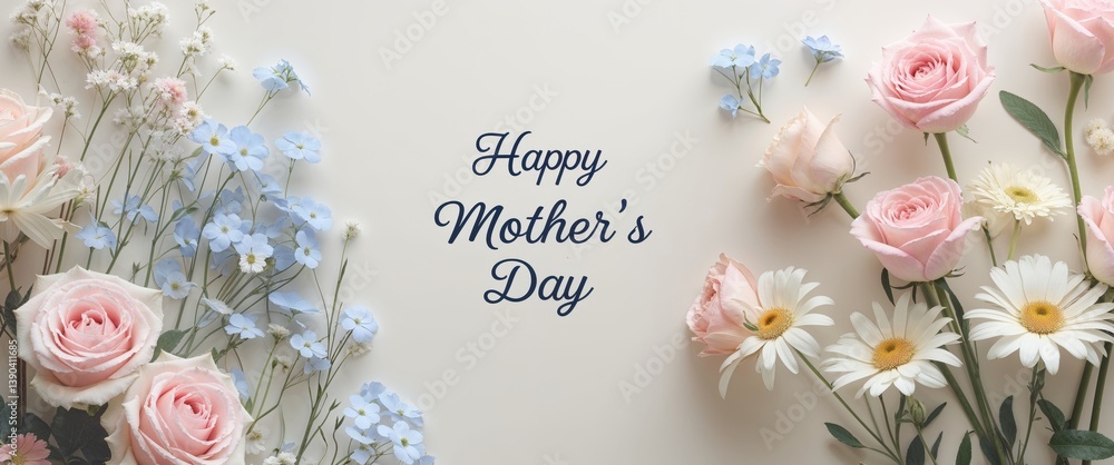 Happy Mother's Day background and celebration mothers flower background.