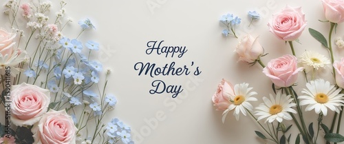 Obraz na płótnie Happy Mother's Day background and celebration mothers flower background. w salonie