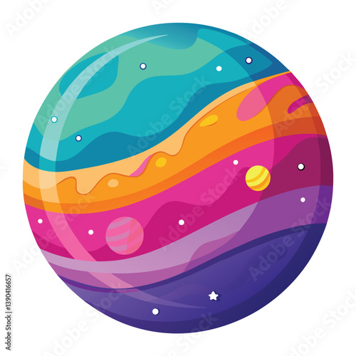 colorful-planet-galaxy-on-white-background