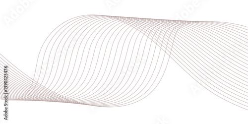 Abstract Curved Black and White Line Wave Background