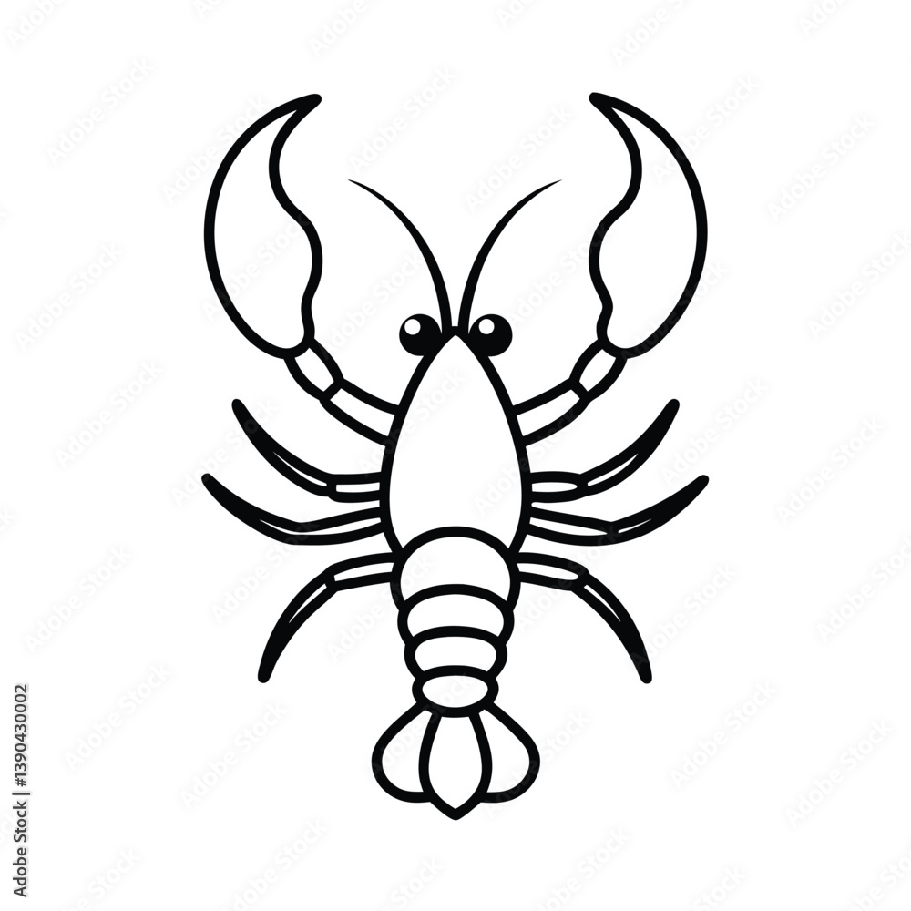 lobster line art vector illustration lobster line art vector illustration