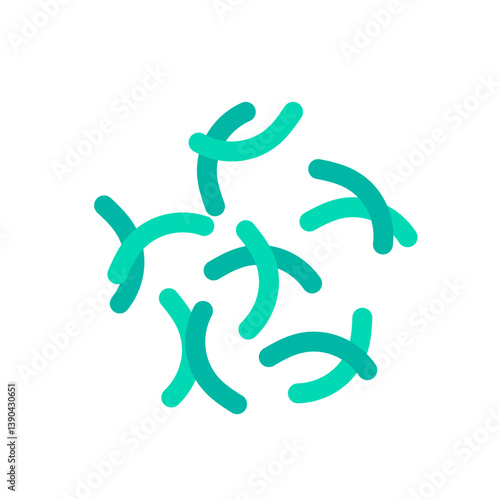 Lactobacillus probiotics. Vector cartoon flat style illustration.