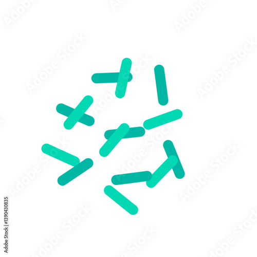 Lactobacillus probiotics. Vector cartoon flat style illustration.