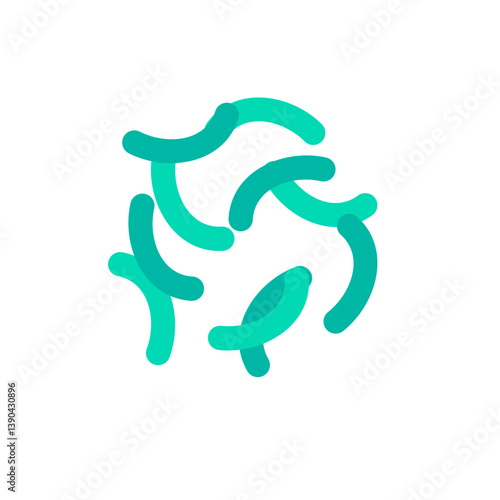 Lactobacillus probiotics. Vector cartoon flat style illustration.