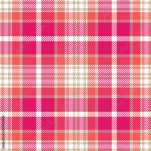 Plaid pattern seamless. Deep white & Bright putty Tartan Fabric Design. 