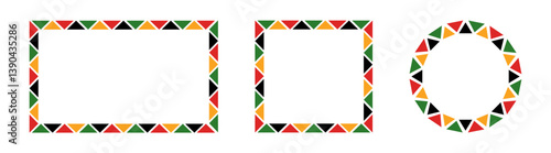 Borders And Frames Black history month. Frame for with space for text. Freedom Day border.