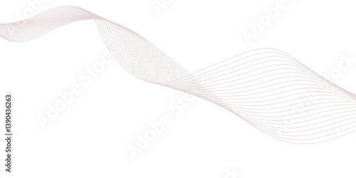Abstract Curved Black and White Line Wave Background