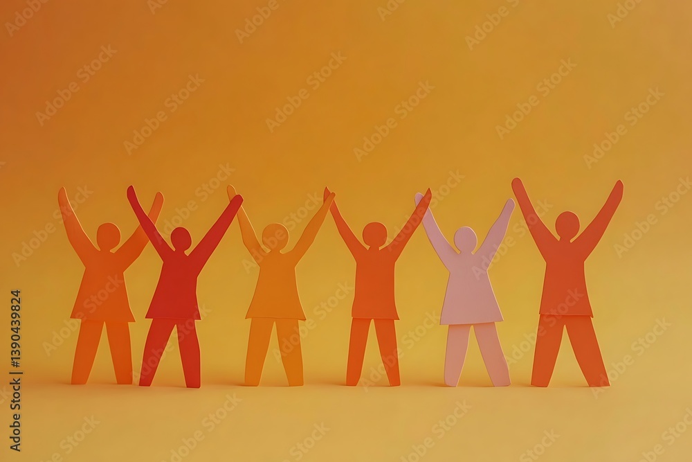 Diverse Paper People Celebrating Teamwork and Unity1 Diverse Paper People Celebrating Teamwork and Unity1