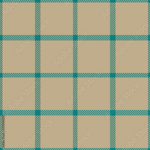 Plaid pattern seamless. Pale bluegreen & Muted putty Tartan Fabric Design. 