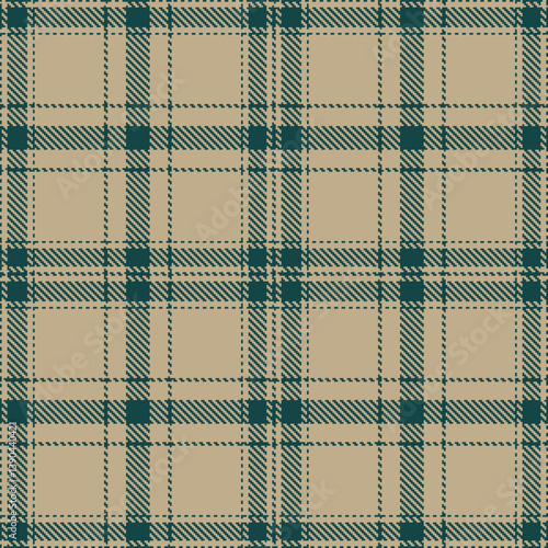 Rustic dark teal and Highland putty Seamless Tartan Fabric Design