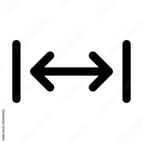 Horizontal resize icon. Vector illustration design