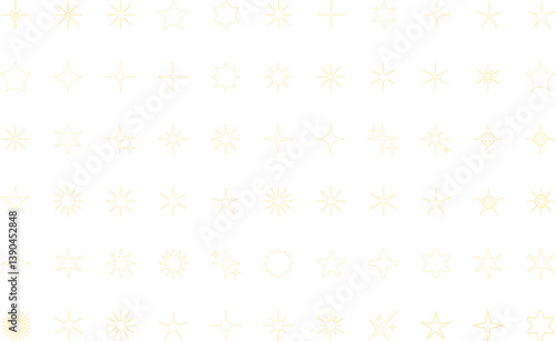 Wallpaper Mural Minimalist silhouette stars icon set, twinkle shining star shape symbols, icons, elements. Modern geometric sparkle black silhouettes sign Torontodigital.ca