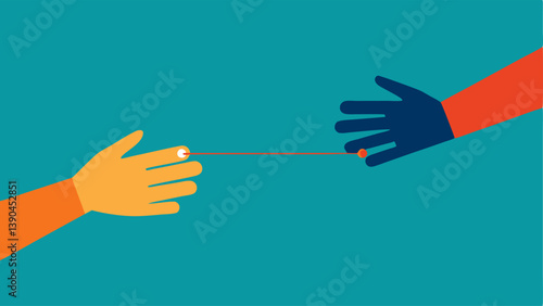 Hands Reaching Out Two hands reaching out toward each other but stopping at a boundary line emphasizing the importance of knowing when to connect and when to maintain distance.