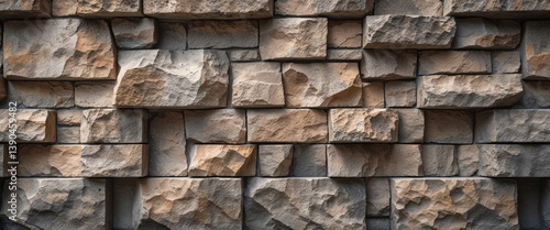Stone Wall Texture Irregular Shapes Brown Beige Gray