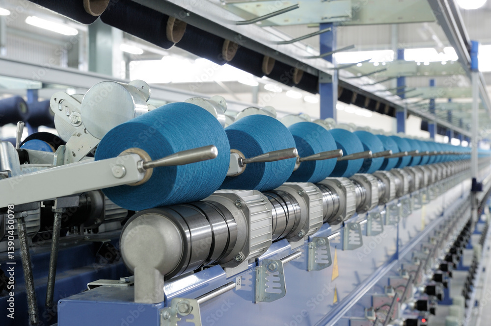 Fototapeta premium Garment machinery, yarn industry, cloth industry, heavy industry, yarn factory, Big factory, factory of bangladesh