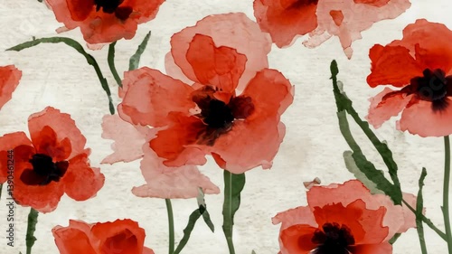 Wallpaper Mural Beautiful red poppy flowers bloom against a soft background in a vibrant artistic design capturing spring's essence Torontodigital.ca