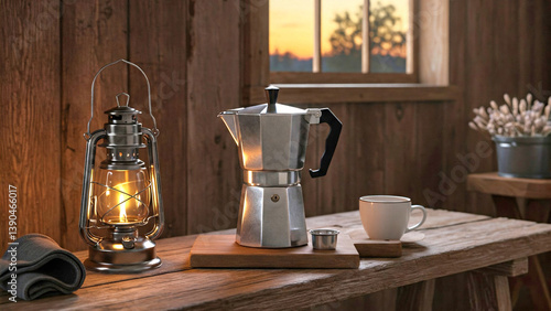 Home Barista Setup Moka Barnwood