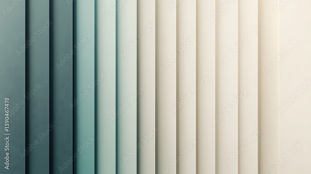 Obraz premium Teal to beige gradient vertical lines.