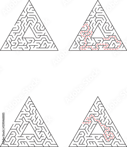 Solving Triangular Mazes A StepbyStep Puzzle Solution