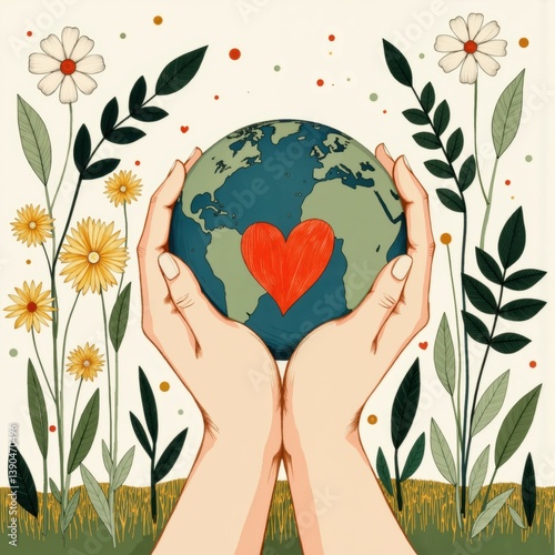 Obraz na płótnie earth day earth day is celebrated on the first day of spring, which is the longest day of the year w salonie