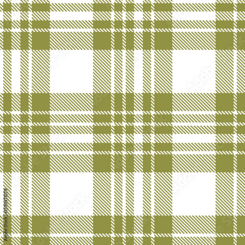 Contemporary Seamless Tartan featuring Dark white and Muted drab Fabric Design
