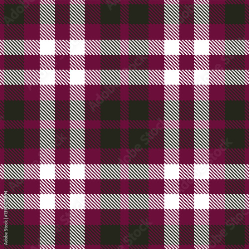 Contemporary Vintage merlot & Light charcoal Seamless Tartan Fabric Design