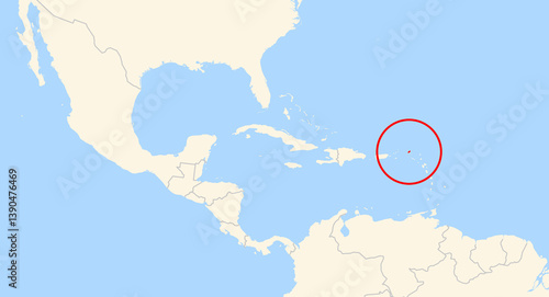 Foto Location Map of the island Anguilla (Anguilla)
