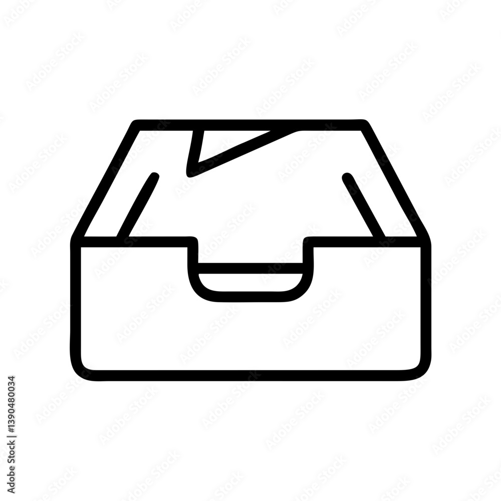 Inbox icon with a box containing documents