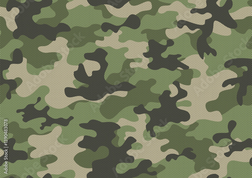 
green digital camouflage pattern, vector seamless background, modern abstract for print