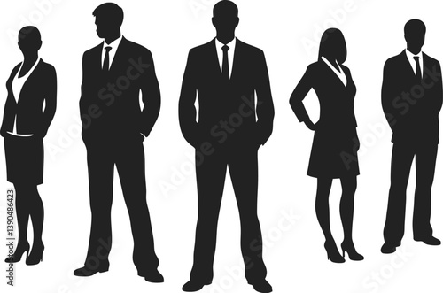Silhouettes of Business Professionals