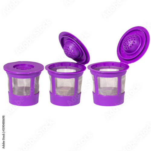 Purple Reusable K Cup With Filter isolated
