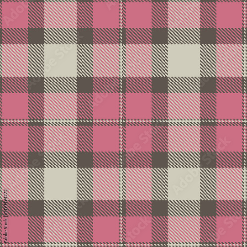 Wallpaper Mural Vivid charcoal grey Tartan patterns fabric texture. Contemporary Vintage muted pink Seamless Tartan Torontodigital.ca