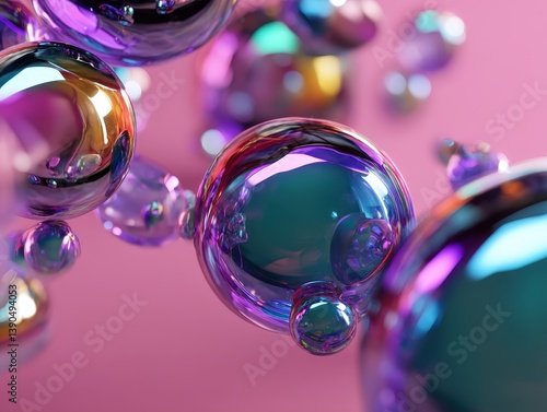 Glowing translucent bubbles...