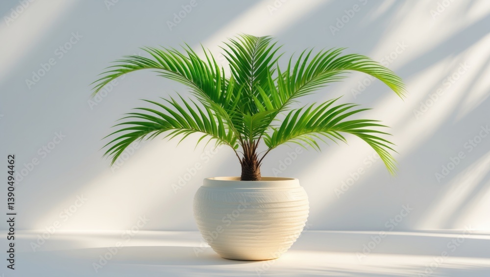 Small plants in a white pot set against a white background. Small plants in a white pot set against a white background.