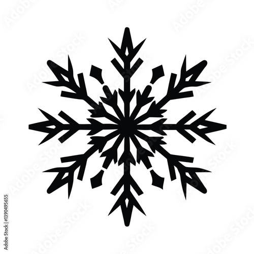 abstract snowflake isolated on white background
