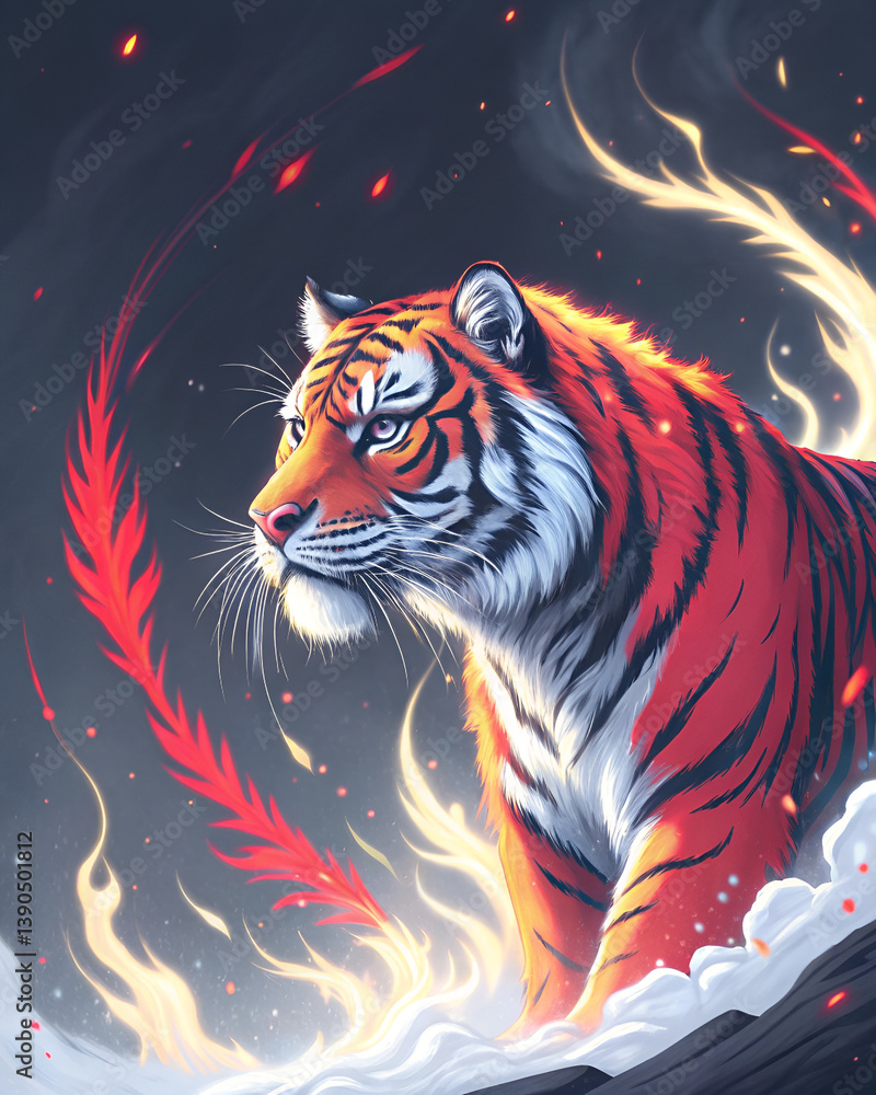 Obraz premium tiger in the night