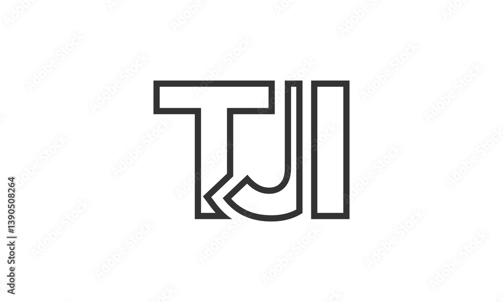 TJI logo design template with strong and modern bold text. Initial based vector logotype featuring simple and minimal typography. Trendy company identity. TJI logo design template with strong and modern bold text. Initial based vector logotype featuring simple and minimal typography. Trendy company identity.