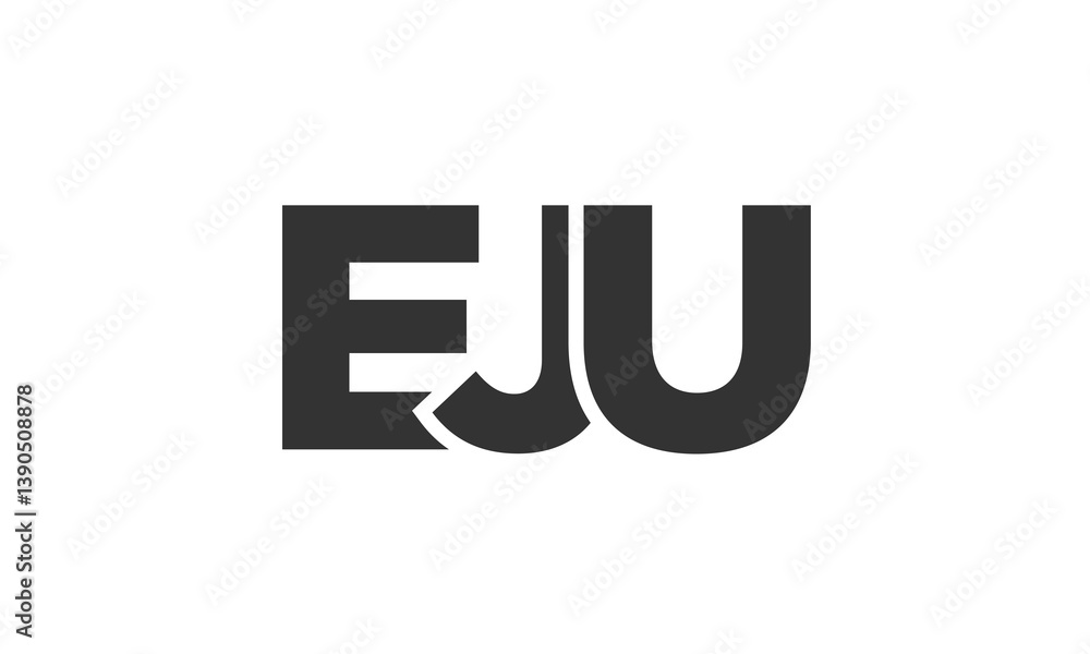 EJU logo design template with strong and modern bold text. Initial based vector logotype featuring simple and minimal typography. Trendy company identity. EJU logo design template with strong and modern bold text. Initial based vector logotype featuring simple and minimal typography. Trendy company identity.