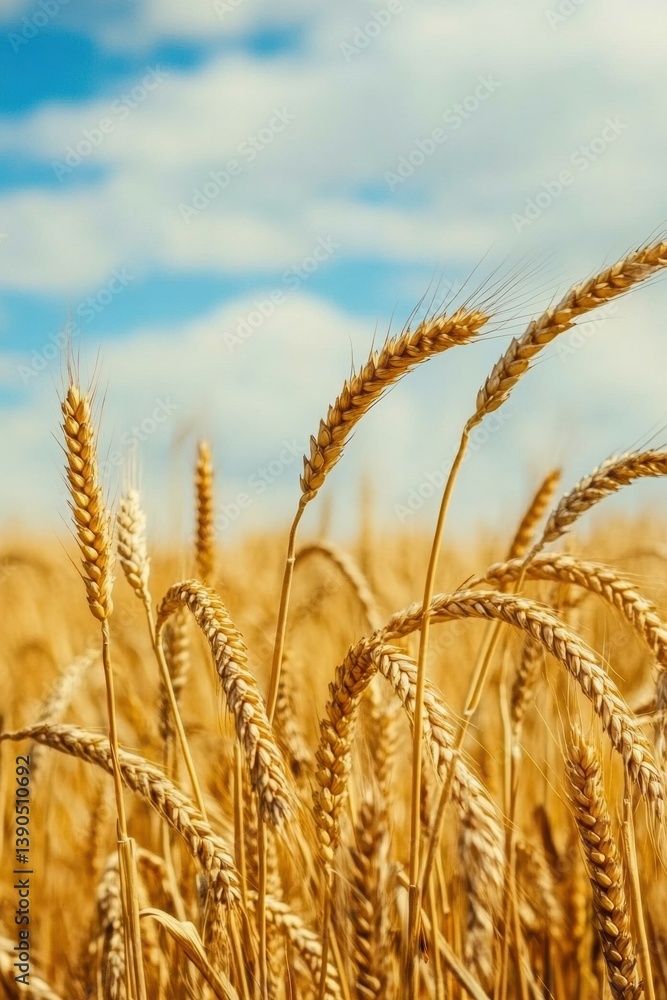 Fototapeta premium Golden Harvest Horizons Regenerative Agriculture and Climate-Smart Wheat Cultivation - Sustainable Food Systems Visual for Global Food Security Narratives