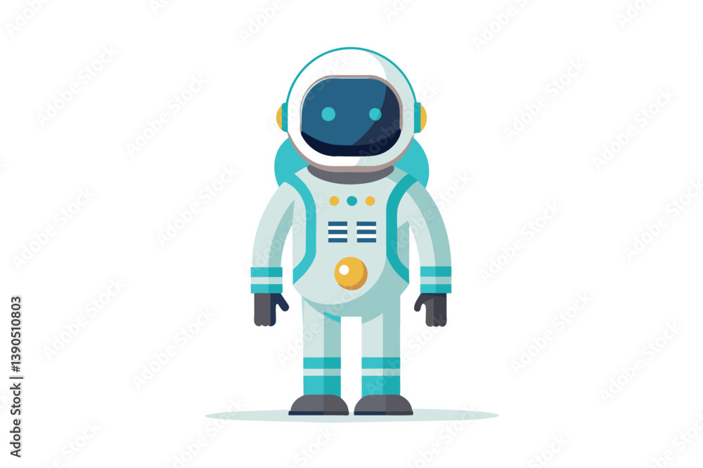A stylized astronaut figure stands upright, adorned in a blue and white suit, symbolizing space exploration and curiosity about the universe. A stylized astronaut figure stands upright, adorned in a blue and white suit, symbolizing space exploration and curiosity about the universe.
