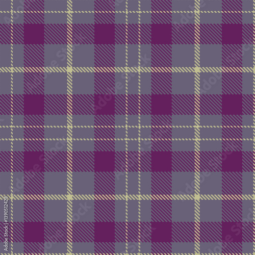 Contemporary Seamless Tartan featuring Light purplish grey and Soft putty Fabric Design