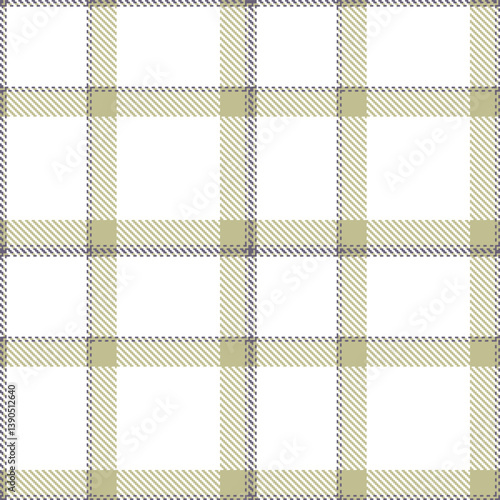 Bright purplish grey Seamless Tartan with Soft putty accents Fabric Design