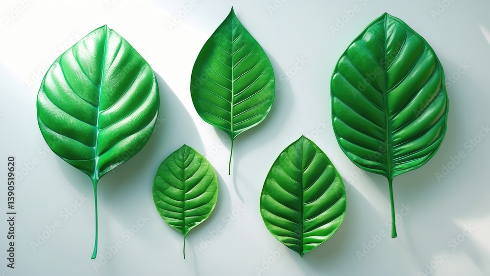 Obraz premium turmeric leaf disassociated on background